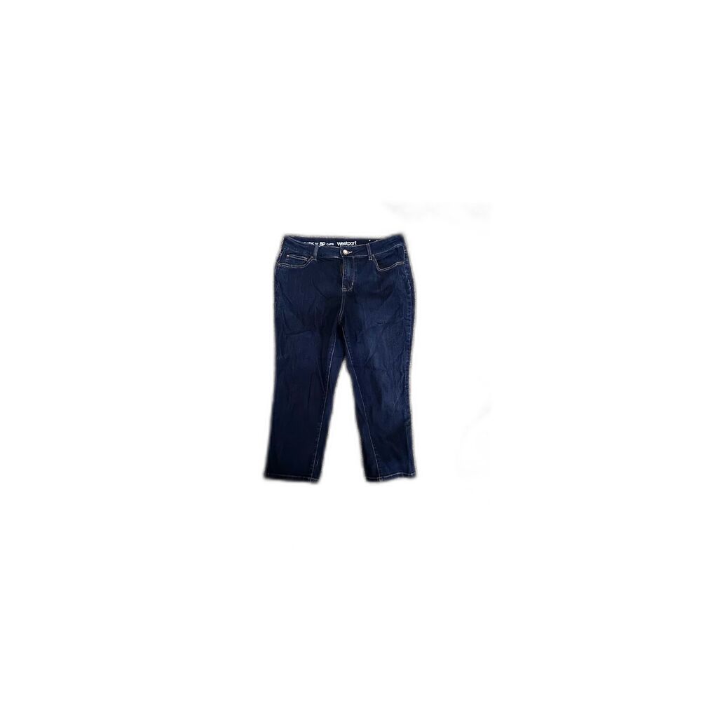 Westport Blue Dark Wash Denim Cropped Jeans capris 8P